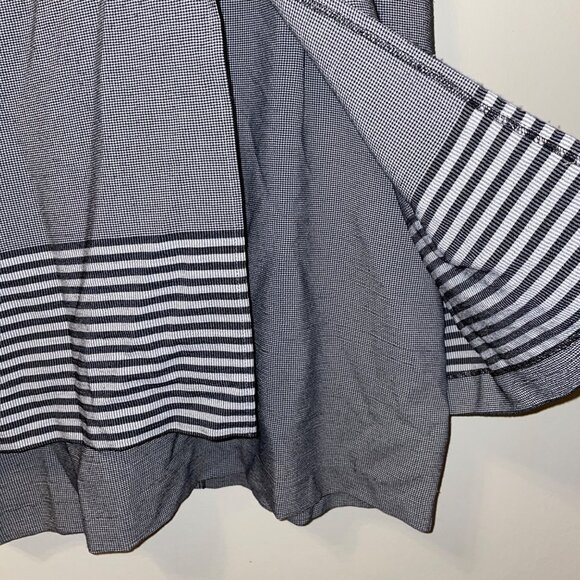 Vintage Miss Dorhy A-Line Dress With Button Front & Striped Hem Size 12 - Picture 5 of 8